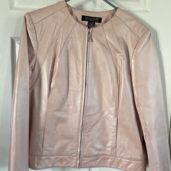 Coats | Leather Jacket Pink | Poshmark